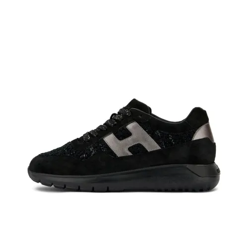 HOGAN Interactive Cushioning Anti-Slip And Wear-Resistant Low-Top Casual Shoes Women's Black