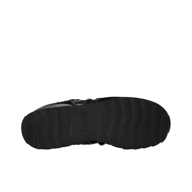 HOGAN Rebel Cushioned Wear-Resistant Lightweight Warm Low-Top Casual Shoes Women's Black-4