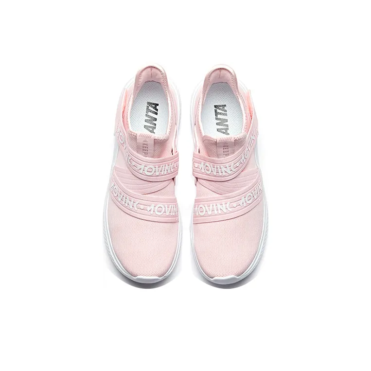 ANTA Casual Shoes Women's Low Top Pearl Pink/ANTA White-3