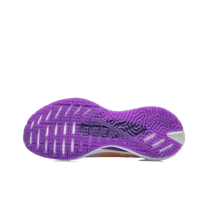LINING Jueying Essential Running Shoes Women's Low Top Fluorescent Grape Purple-4