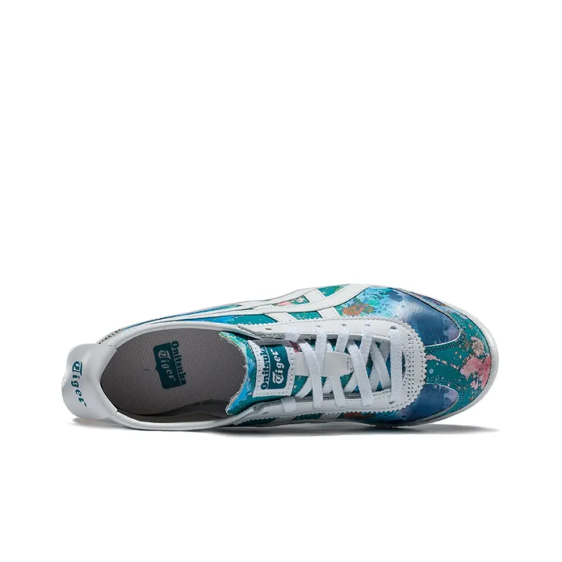 Onitsuka Tiger MEXICO 66 Cushioning, Slip Resistant, And Abrasion Resistant Low Top Casual Shoes Women's Blue White-2