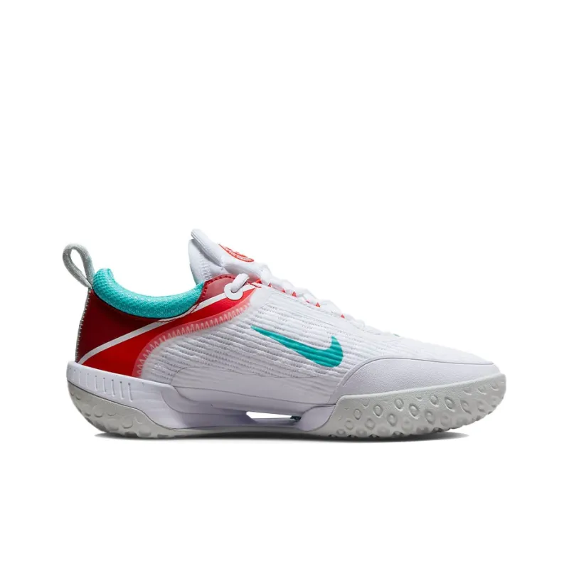 Nike Court Zoom Nxt Hc White Light Silver Habanero Red Washed Teal Women's-1