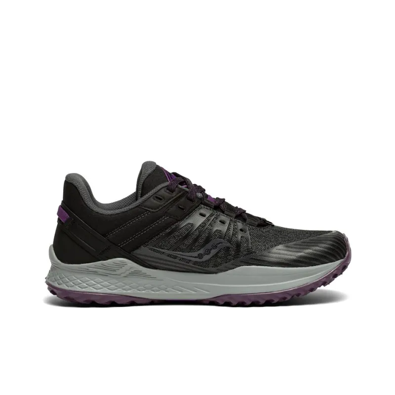 Saucony Mad River TR Turbulent Flow Low-Top Running Shoes Women's Gray Black-1