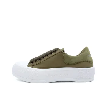 Alexander McQueen Deck Skate Plimsoll Lace Up 'Khaki Green'
