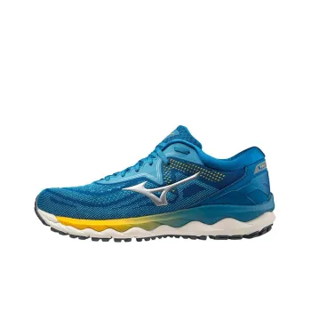 Mizuno Wave Sky 4 Cushioned Slip-Resistant Low-Top Running Shoes Unisex Blue White