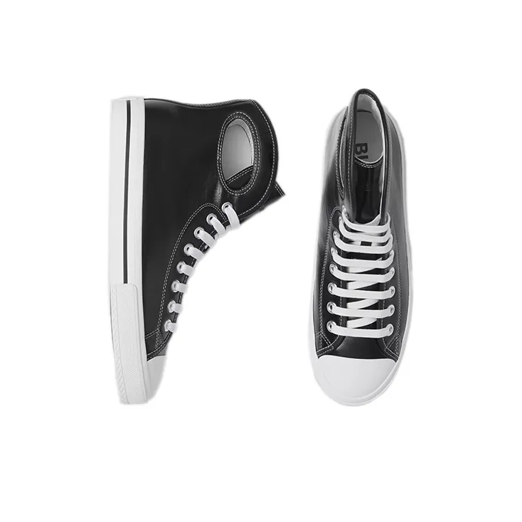 Burberry Larkhall High-Top Sneakers Black White Leather-3