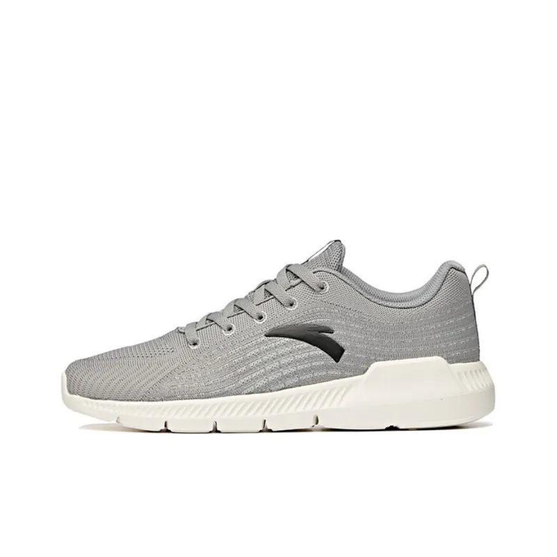 Anta Cushioning, Slip Resistant, Abrasion Resistant, Breathable Low Top Running Shoes Men's Gray-0