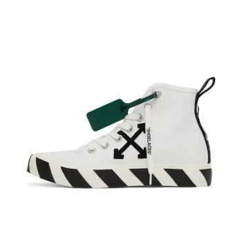 OFF WHITE Vulc Mid Canvas White Black