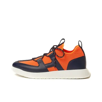 HERMES Duel Anti Slip Wear Resistant Low Top Casual Shoes Men's Orange Blue