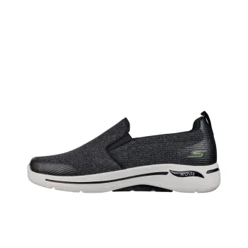 Skechers GO WALK 1 Arch Fit - Our Earth Cushioning Anti-Slip And Wear-Resistant Low-Top Casual Shoes Men's Black Gray