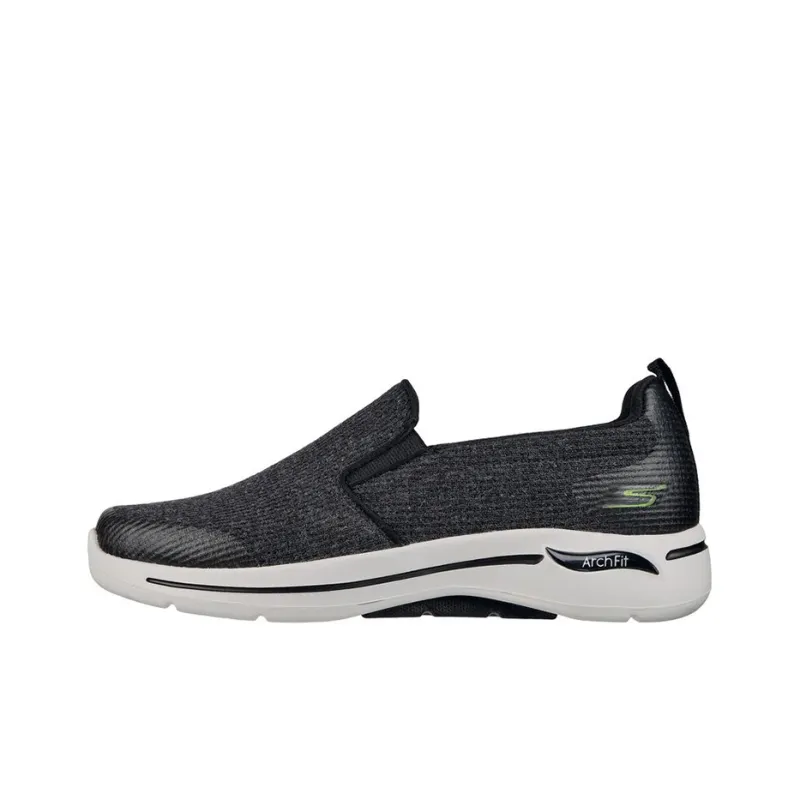 Skechers GO WALK 1 Arch Fit - Our Earth Cushioning Anti-Slip And Wear-Resistant Low-Top Casual Shoes Men's Black Gray-0