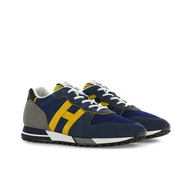 HOGAN H383 Casual Shoes Men Low Top Gray/Blue-2
