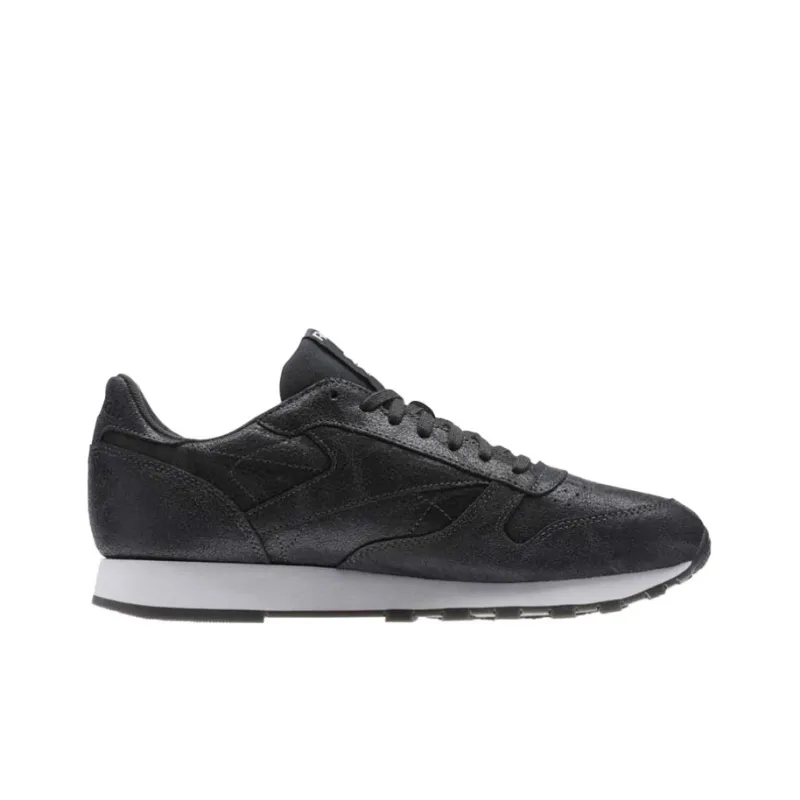 Reebok Classic Leather Low Top Casual Shoes Men's Black-1