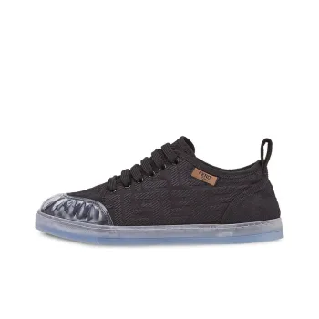 FENDI Canvas Shoes Women's Low Top Black