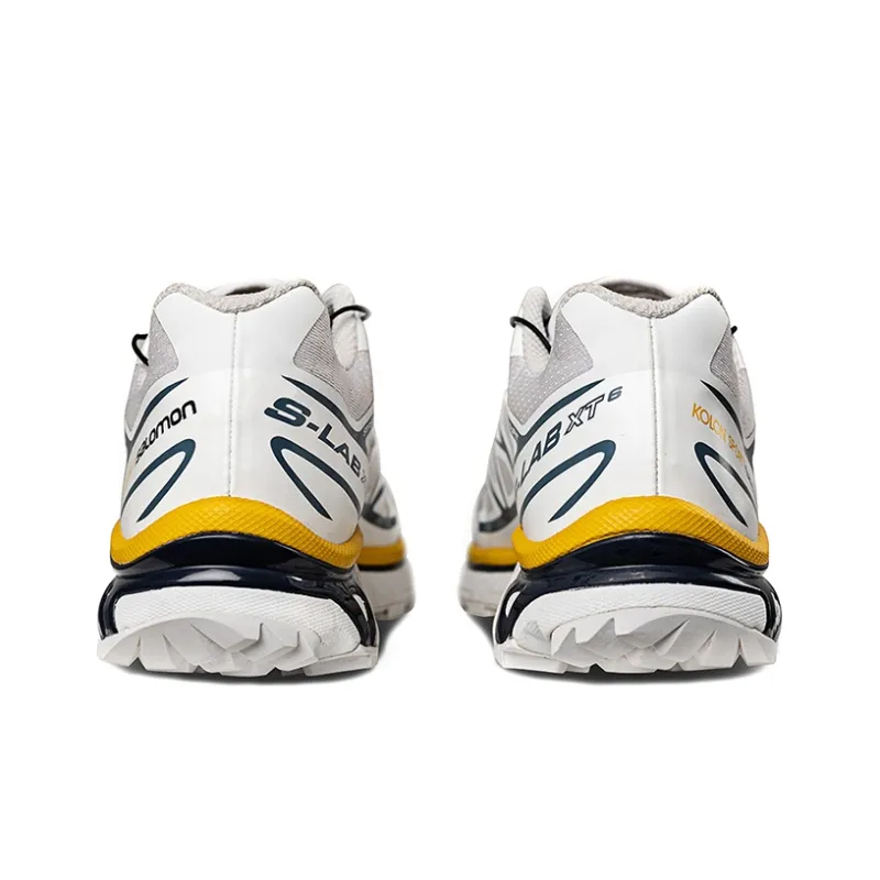 SALOMON x KOLON SPORT Anti Slip Wear Resistant Breathable Lightweight Low Top Running Shoes Unisex Yellow White Black-5
