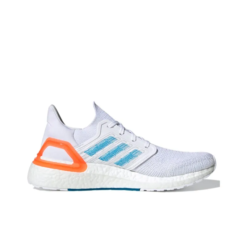 Adidas Ultra Boost 20 White Sharp Blue True Orange-1