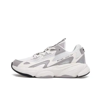 Erke Chi-Pan Α-Fle Low-Top Running Shoes Men's White Gray