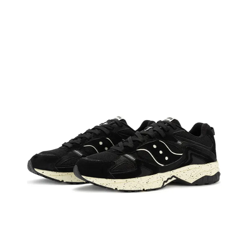 Saucony GSD 90S Cushioning Low Top Casual Running Shoes Unisex Black-2