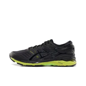 Asics Gel-Kayano 24 Wear-Resistant Slip-Resistant Low-Top Running Shoes Men's Black Green