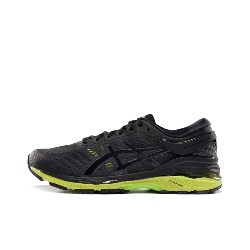 Asics Gel-Kayano 24 Wear-Resistant Slip-Resistant Low-Top Running Shoes Men's Black Green-0