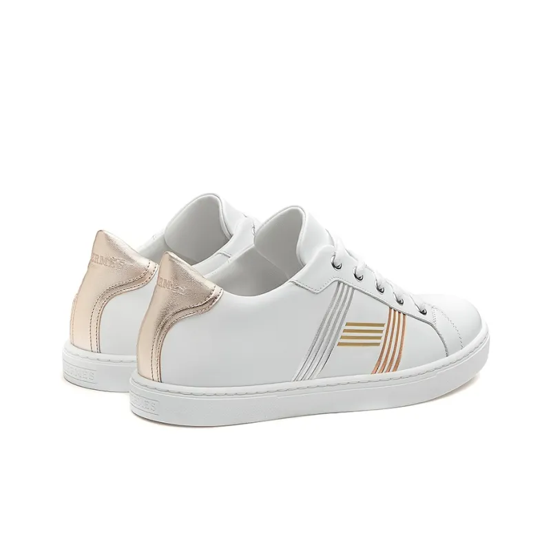 HERMES Avantage Low-Top Skateboard Shoes Women's White-3