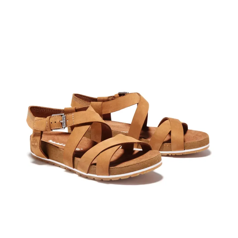 Timberland Women's Malibu Waves Ankle-Strap Sandal 'Saddle Brown'-2