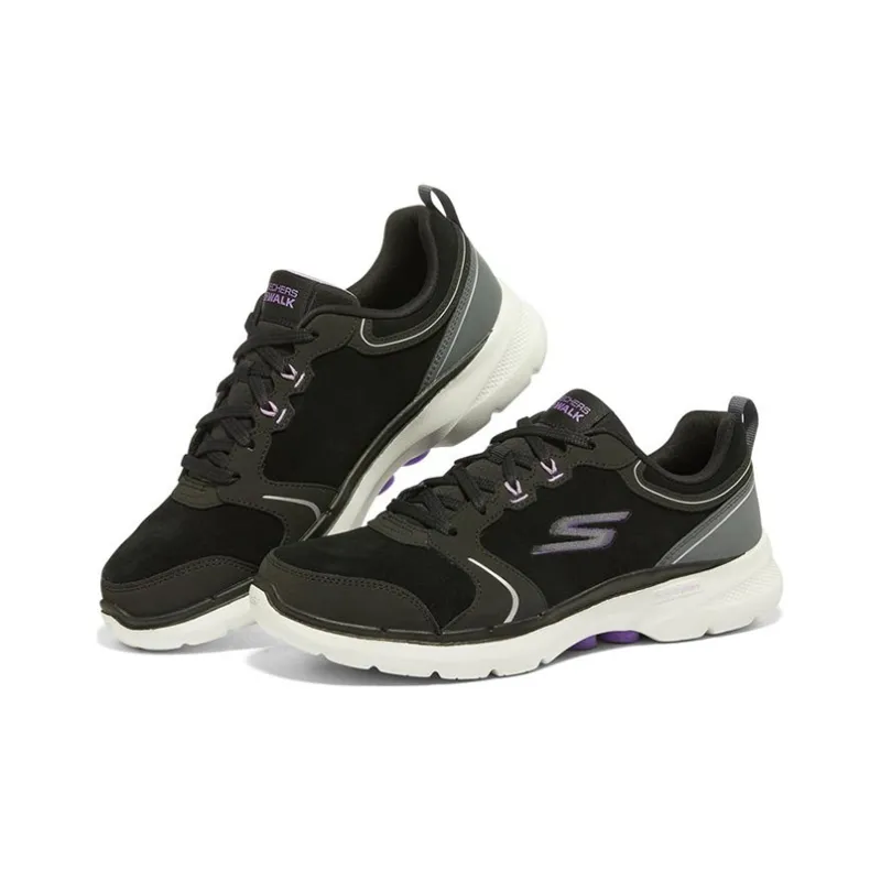 Skechers Go Walk 6 Low Top Running Shoes Women's Black White-2
