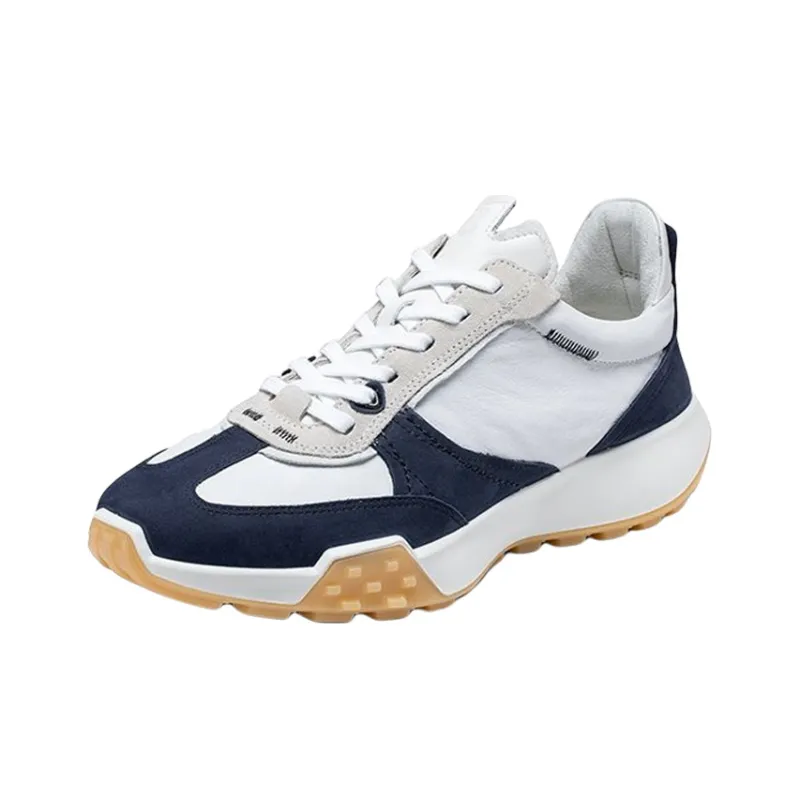Ecco Slip Resistant And Abrasion Resistant Coverage Low Top Sports Casual Shoes Men's Blue White-1