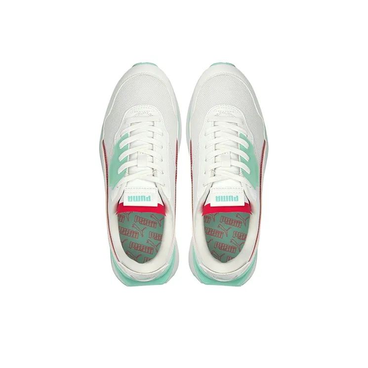 PUMA Cruise Rider Trainer City Lights Wear-Resistant Slip-Resistant Low-Top Running Shoes Women's White Green Red-2