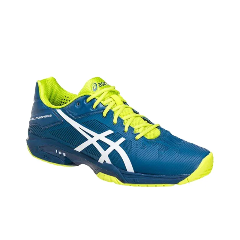 Asics Gel-Solution Speed 3 Low-Top Running Shoes Men's Blue Green-1
