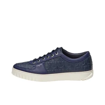 FERRAGAMO Low Top Stylish Skateboarding Shoes Men's Blue