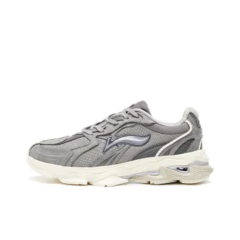 LI NING 1990 Cushioning, Slip Resistant, And Abrasion Resistant Low Top Running Shoes Men's Haze Gray