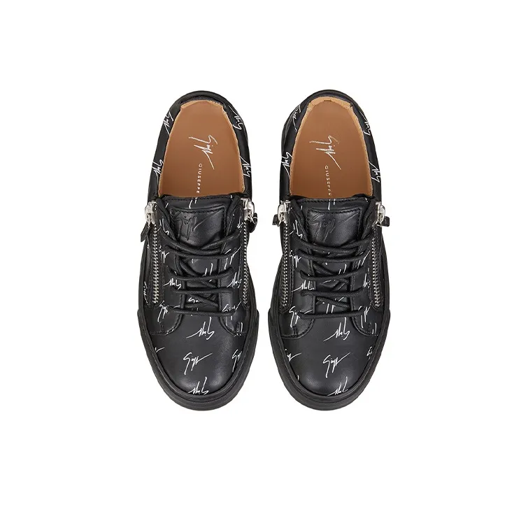 Giuseppe Zanotti/GZ Low Top Stylish Skateboarding Shoes Women's Black-4