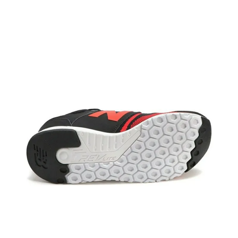 New Balance NB 247 Slip Resistant Breathable Low Top Running Shoes Unisex Black Red 2E Width-4