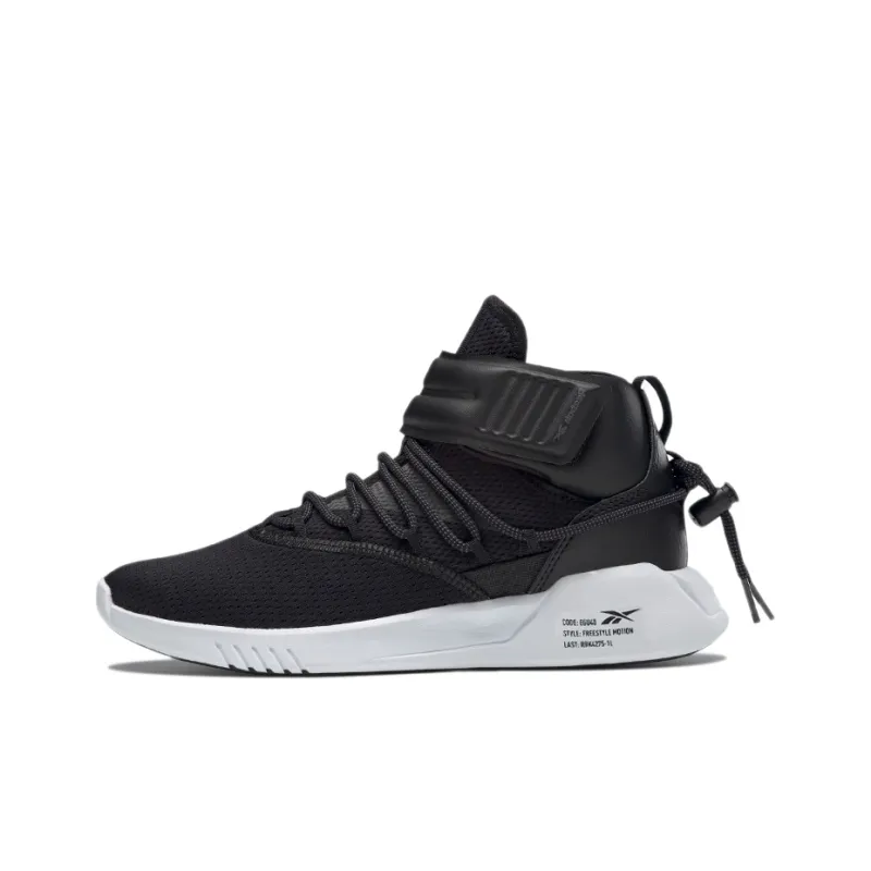 Reebok Freestyle Motion Anti-Slip Wear-Resistant Cushioning Breathable Mid-Top Running Shoes Women's Black White-0