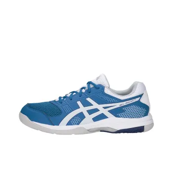 Asics Gel Rocket 8 Abrasion Resistant Low Top Running Shoes Men's Blue White
