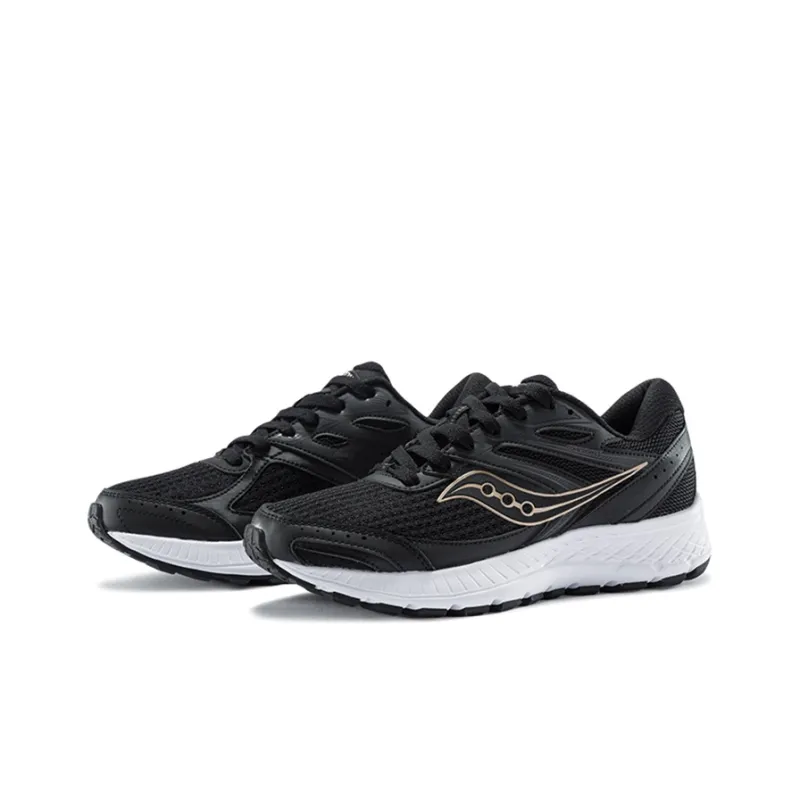 Saucony Cohesion 13 Cohesion Coagulation 13 Durable Breathable Low Top Running Shoes Women's Black Gold-2