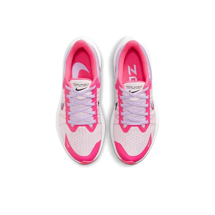 Nike Zoom Winflo 8 Cushioned Slip-Resistant Breathable Coverage Low-Top Casual Running Shoes Women's Pink Purple-3