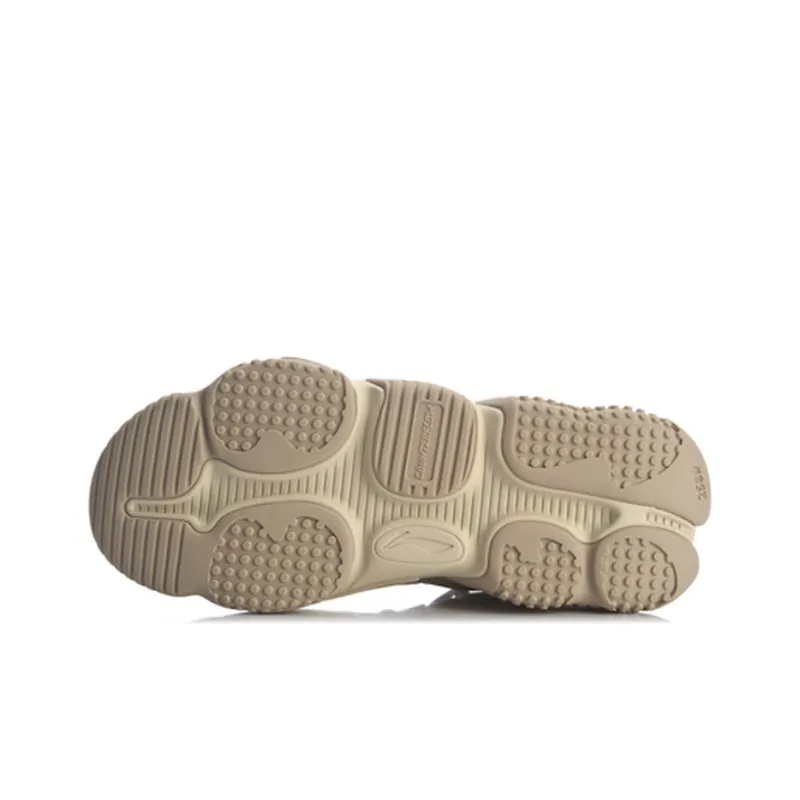 LiNing CF Tracing Anti Slip Wear Resistant Low Top Chunky Sneakers Men's Floating Earth Tone-4