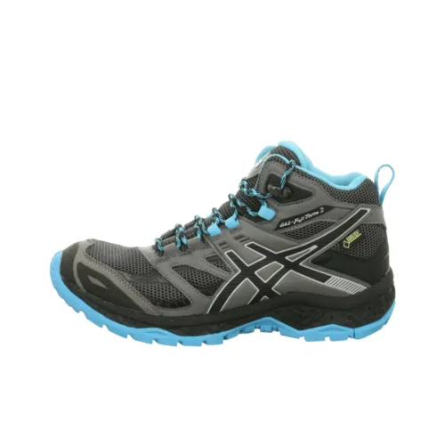 Asics Gel-FujiTerra 2 Wear-Resistant High-Top Athletic Shoes Women's Gray Blue