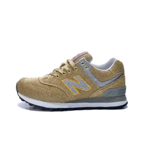 New Balance NB 574 Series Running Shoes Women's Low-Top Luxury Gold/Silver