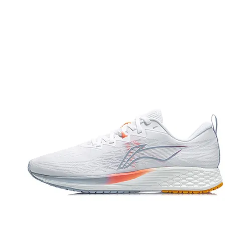 LINING Red Hare 4 Running Shoes Men Low-Top White/Orange