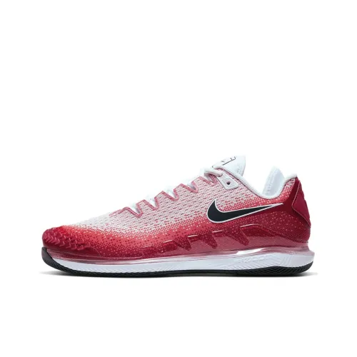 Nike Air Zoom Vapor X Tennis Shoes Unisex Low-Top Laser Red/Gym Red/White/Iron Frame Black