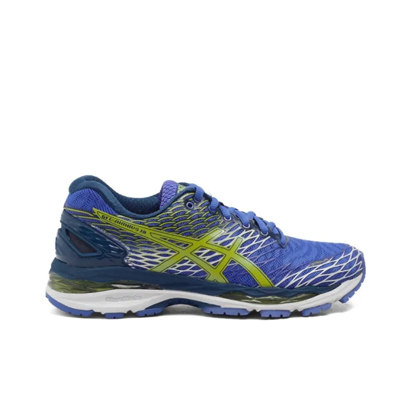 Asics GEL Nimbus 18 Abrasion Resistant Low Top Running Shoes Women's Blue-1