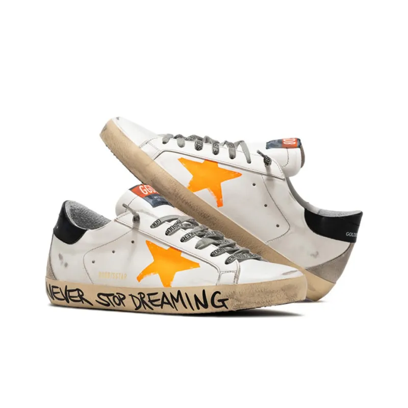 Golden Goose Super-Star Sneakers White Ice Orange Fluo-2