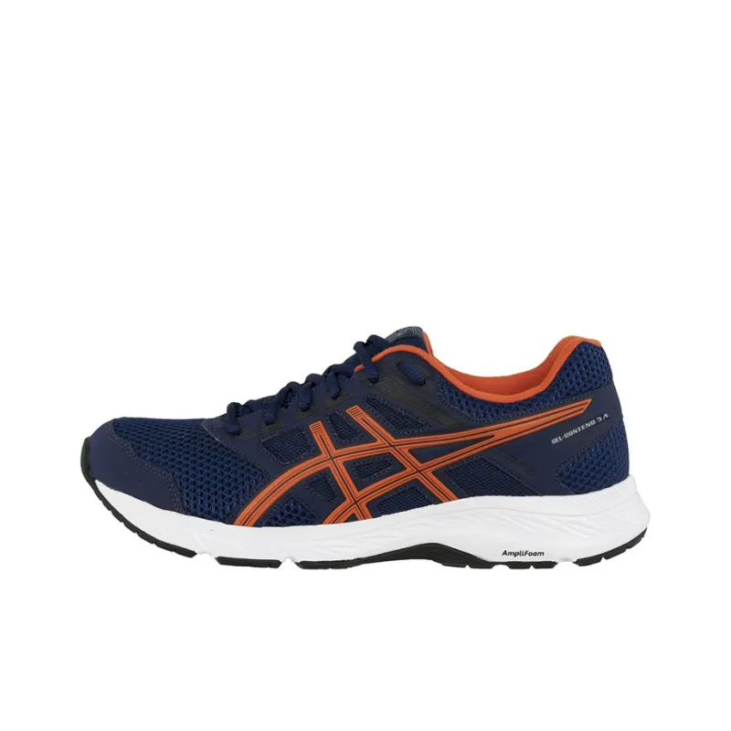 Asics Gel-Contend 5 Wear-Resistant Low-Top Running Shoes Men's Blue Orange-0