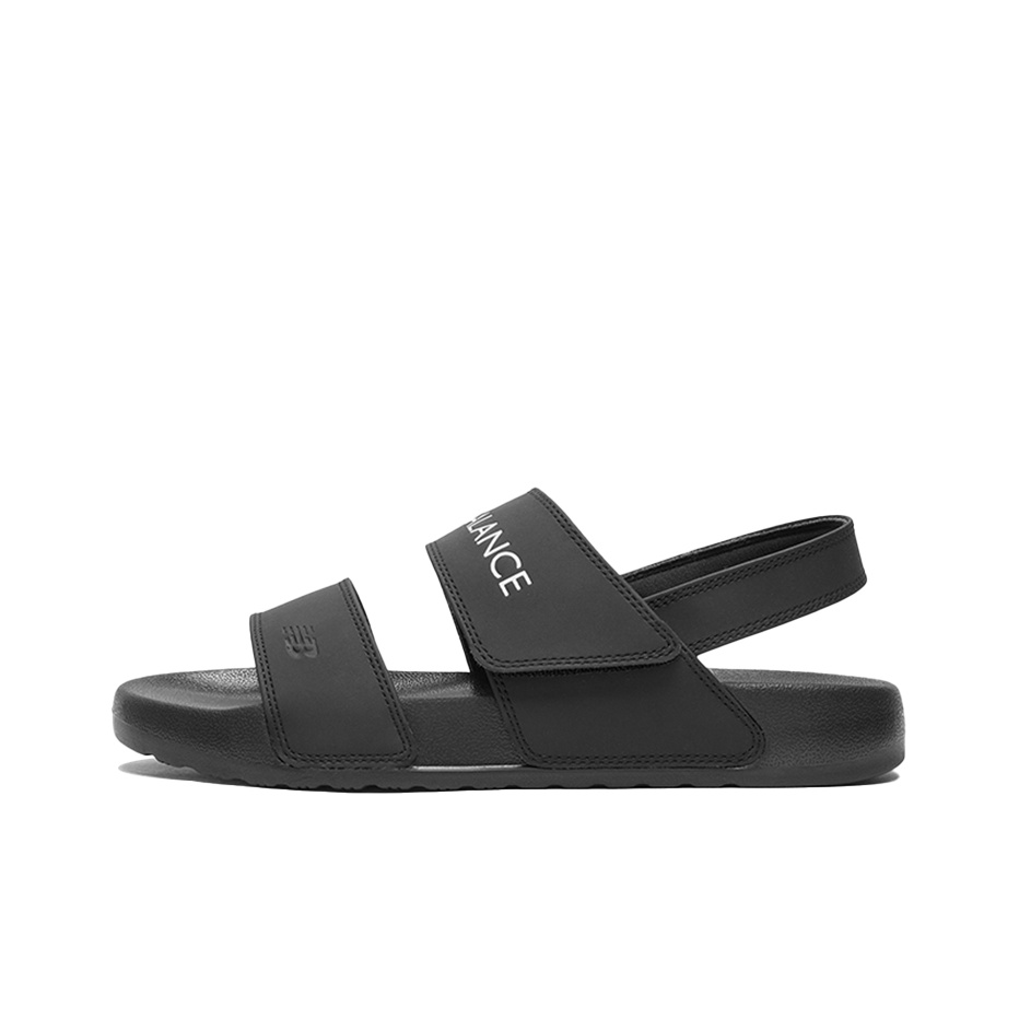 New balance black flip flops best sale