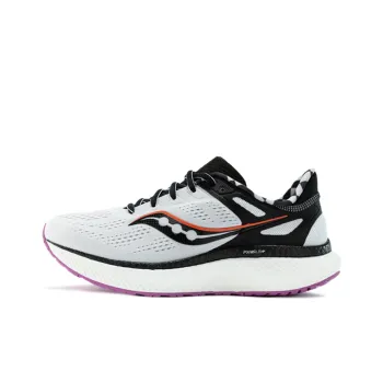 Saucony Hurricane Cushioning Anti-Slip And Wear-Resistant Support Low-Top Running Shoes Women's White Black