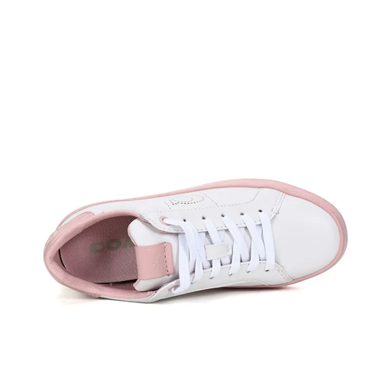 COACH Stylish Skateboarding Shoes Women's Light Pink White-4