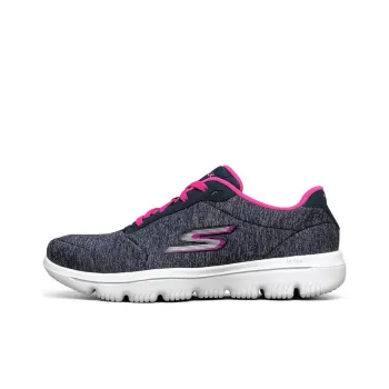 Skechers Go Walk Evolution Ultra Low Top Casual Shoes Women's Blue Pink